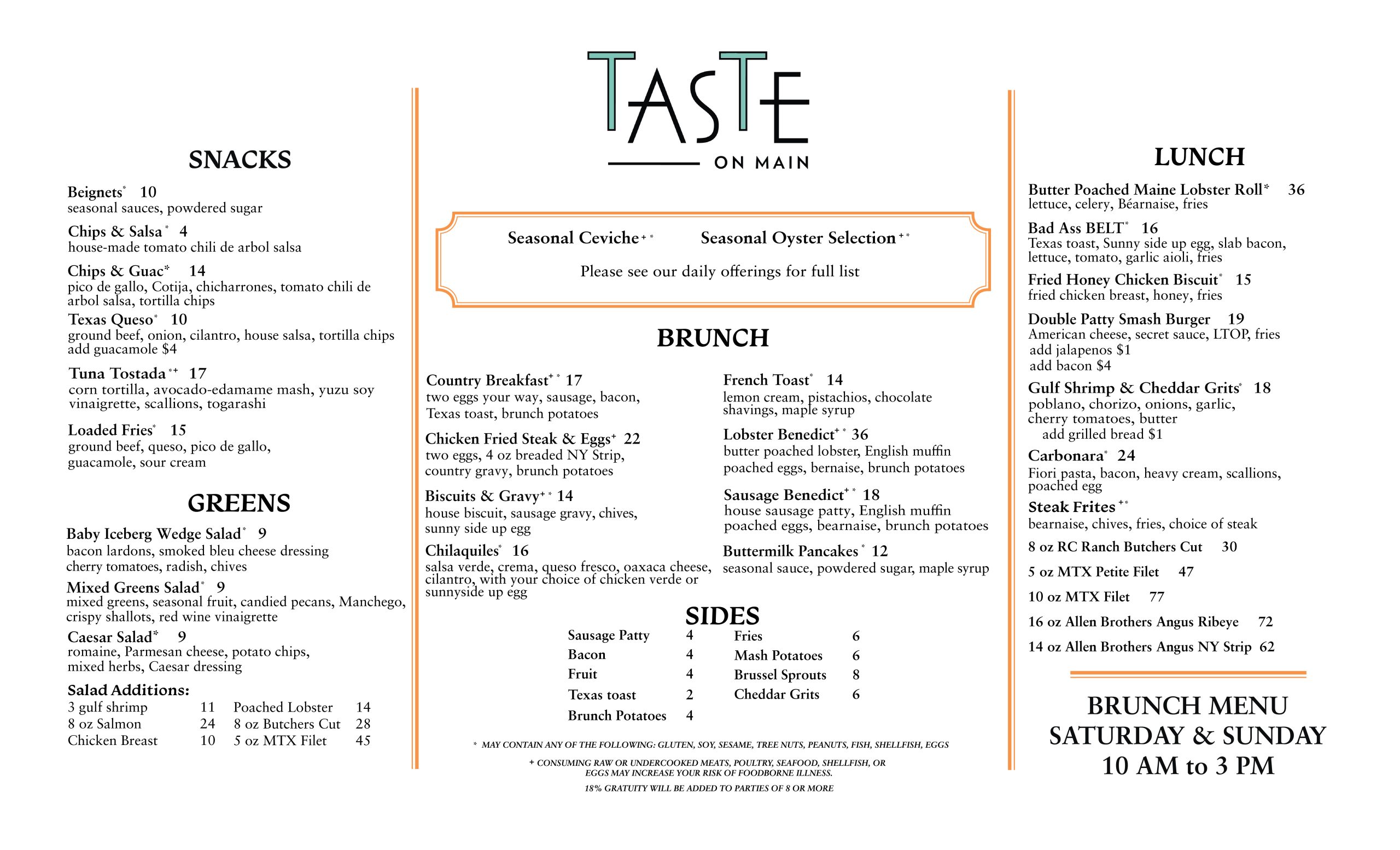 Taste BRUNCH 3.21.25
